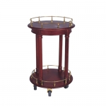 Two Layers Round Wine and Liquor Trolley