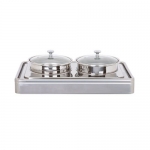 Electric Built-in Oblong Soup Station With Double Food Pans