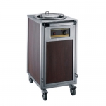1-Holder Wood Grain Heated Plate Trolley