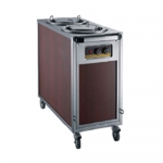 2-Holder Wood Grain Heated Plate Trolley