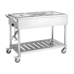 Electric 3 Pans Bain Marie Buffet Trolley