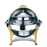 Round Roll Top Soup Station With Designe Golden Legs