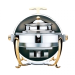 Round Roll Top Soup Station With Golden Legs