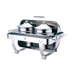 Rectangle 3 Point Roll Top Soup Station With Stainless Steel Legs