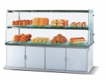 Single Side 2 Layers Bakery Showcase With Upward Swing Doors