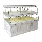 Double Sides 2 Layers Bakery Showcase With Upward Swing Doors