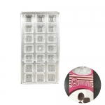 59# Chocolate Mold Square Flower PC
