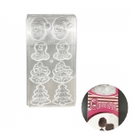 85# Chocolate Mold 6-Piece Christmas