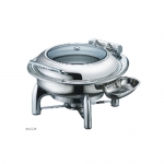Round Roll Chafing Dish W/Glass Window Lid
