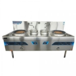 Wok Stove With 2-Burner And 1-Warmer